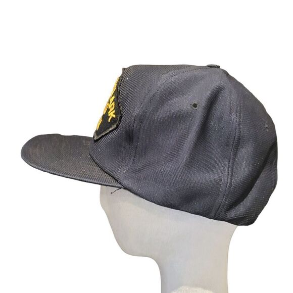 Vintage 90s Navy Blue Funny Graphic Trucker Hat Cap Snapback - Picture 2 of 5